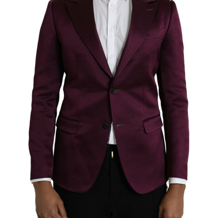 Blazer à manteau à poitrine unique en soie marron simple