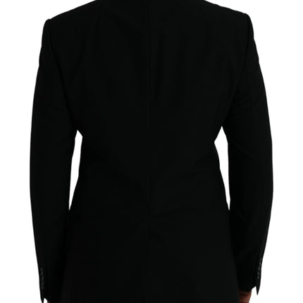 Black Crown Bee Martini Blazer de manteau à poitrine simple