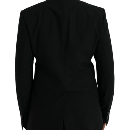 Black Crown Bee Martini Blazer de manteau à poitrine simple