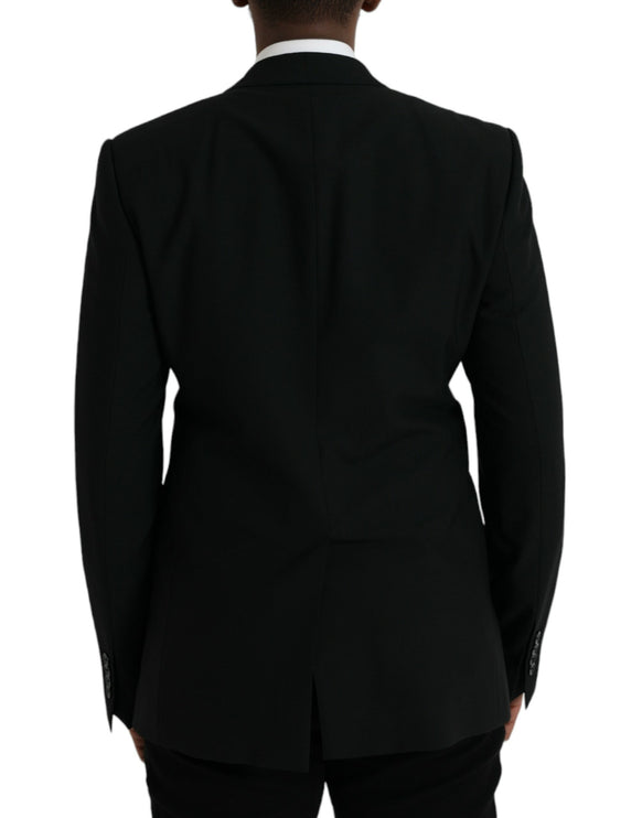 Black Crown Bee Martini Blazer de manteau à poitrine simple