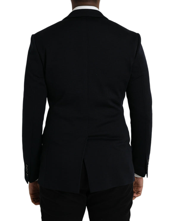 Black Notch Black Blazer à poitrine simple