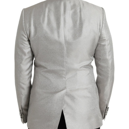 Blazer au manteau à double poitrine martini blanc