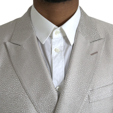 Blazer au manteau à double poitrine martini blanc