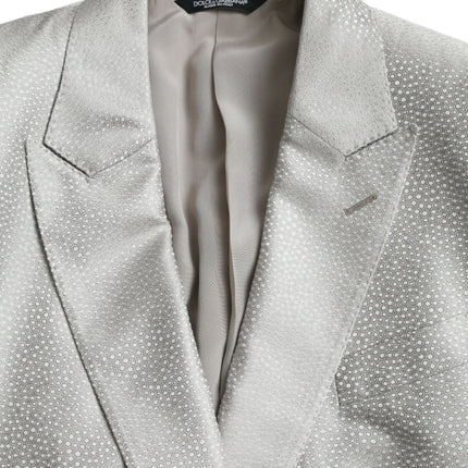 Blazer au manteau à double poitrine martini blanc