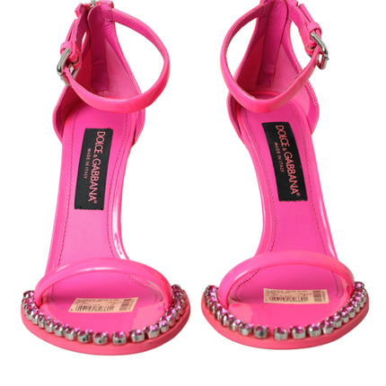 Teli in pelle rosa Crystal Sandals Scarpe