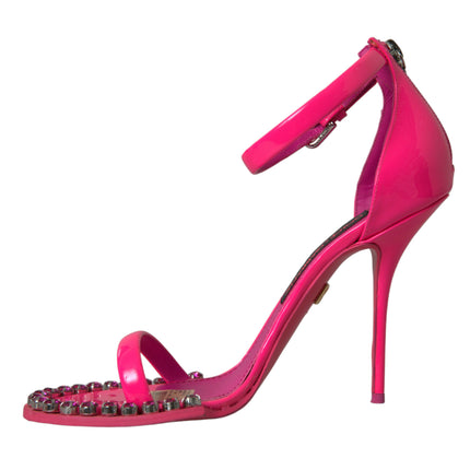 Teli in pelle rosa Crystal Sandals Scarpe