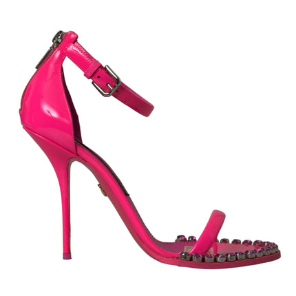 Teli in pelle rosa Crystal Sandals Scarpe