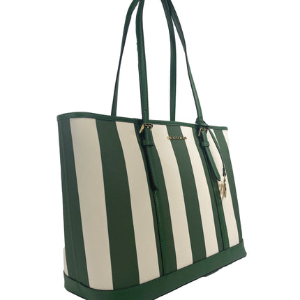 Jet Set Voyage Grande épaule TZ PVC Tote Sac Pourse Green Green