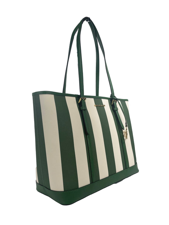 Jet Set Reizen Grote TZ Schouder PVC Tas Tas Fern Groen