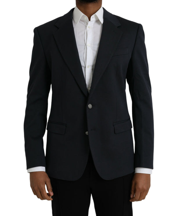 Blazer au manteau simple coton bleu foncé