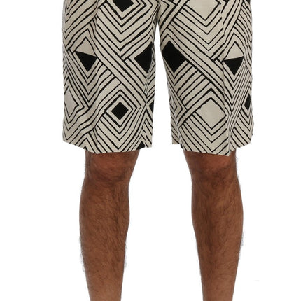 Chic Striped Casual Shorts - Hemp & Linnen Blend