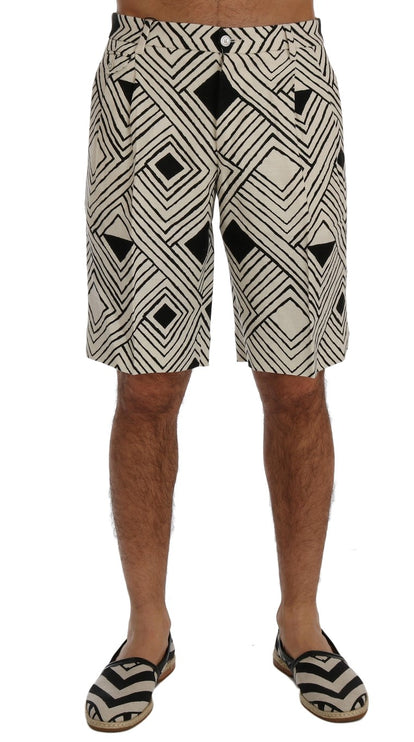 Chic Striped Casual Shorts - Hemp & Linnen Blend