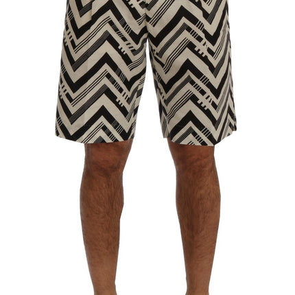 Gestreepte casual kniehoge shorts