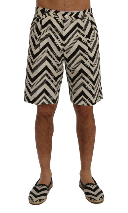 Gestreepte casual kniehoge shorts