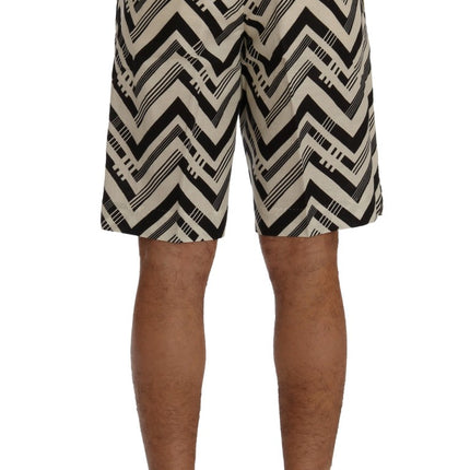 Gestreepte casual kniehoge shorts