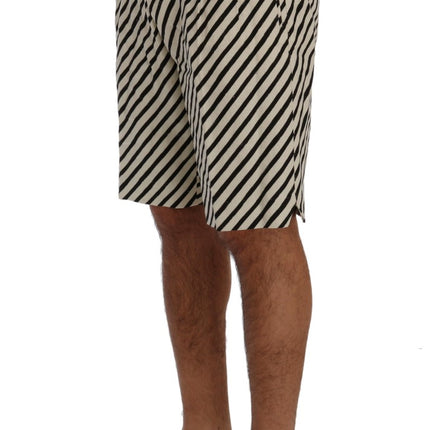 Striped Hemp Casual Shorts