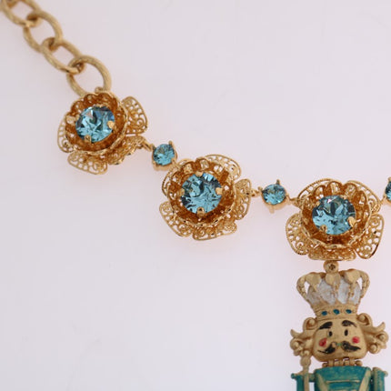 Elegant Gold Crystal Statement Necklace