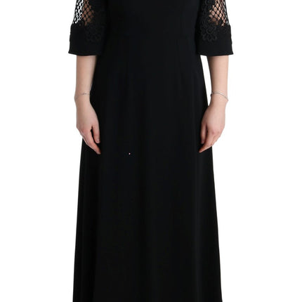 Robe maxi à floral noir élégant