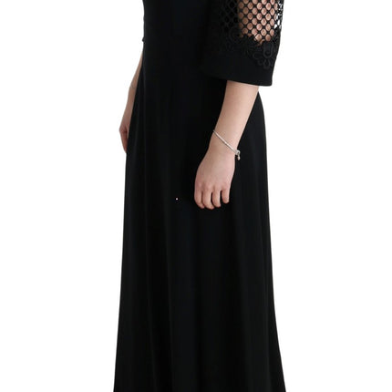 Robe maxi à floral noir élégant