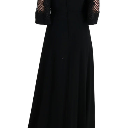 Robe maxi à floral noir élégant