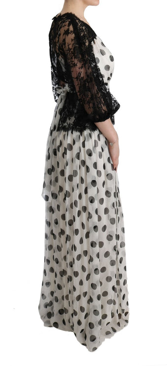 Robe élégante à polka à pointillés