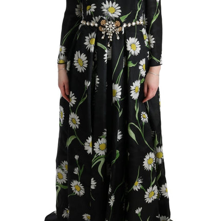 Robe maxi élégante de tournesol avec des cristaux