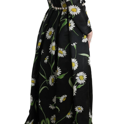 Robe maxi élégante de tournesol avec des cristaux