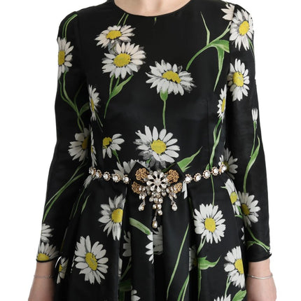 Robe maxi élégante de tournesol avec des cristaux