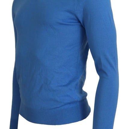 Azul Lana Mangas Largas Crewneck Pullover Sweater