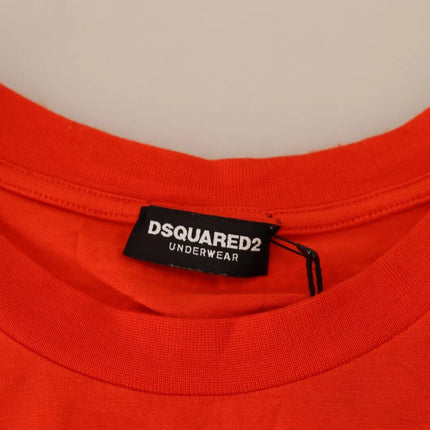 Camiseta de manga corta de modal naranja con cuello redondo