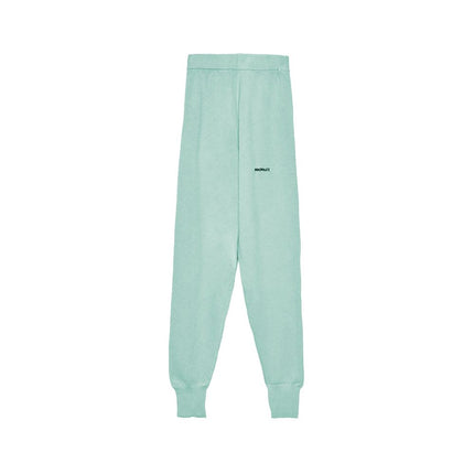 Mint Green Wool Blend Tracksuit Trousers