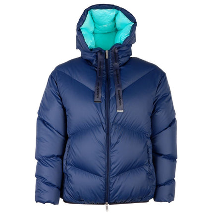 Elegant Blue Feather Down Jacket