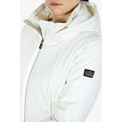 Elegant White Softshell Down veste