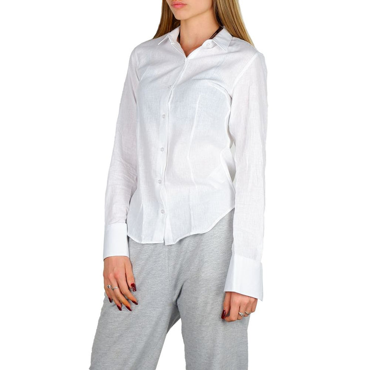 Shirt estivo chic milanese in cotone-linen