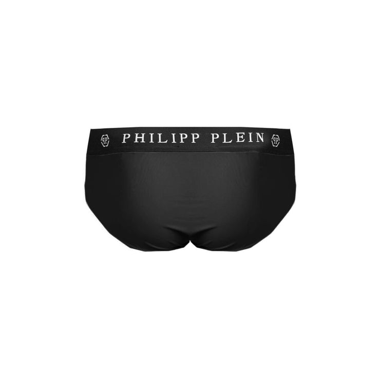 Sleek Nylon Swim Briefs avec un détail de logo emblématique