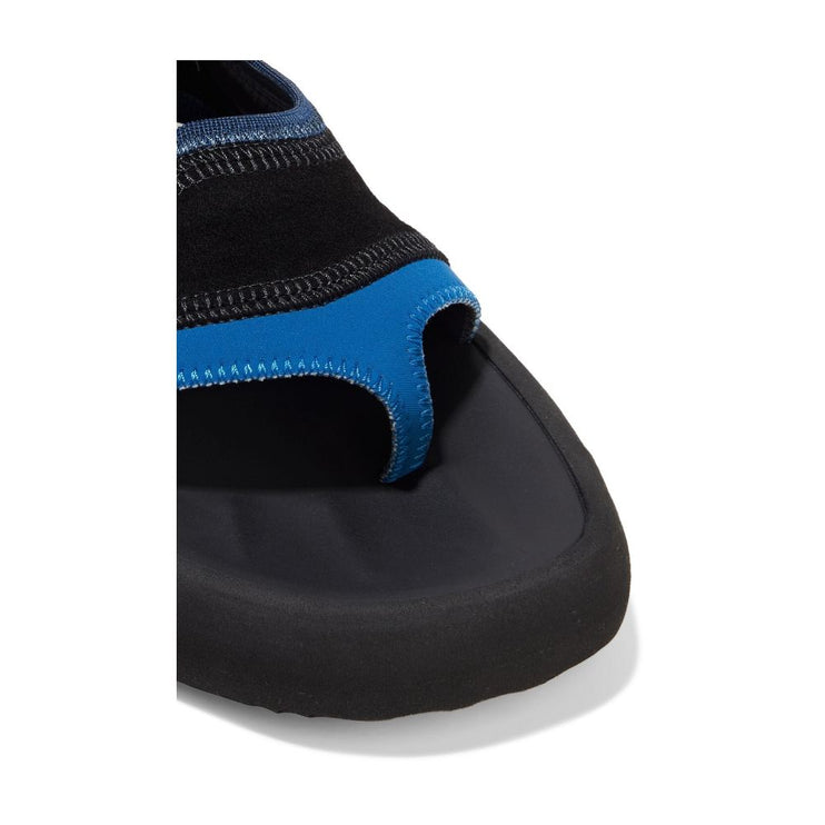 Sandali chic neoprene e pelle scamosciata in blu