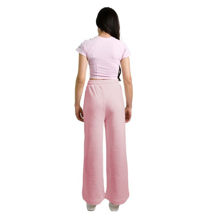 Pantalon palazzo rose chic avec cordon