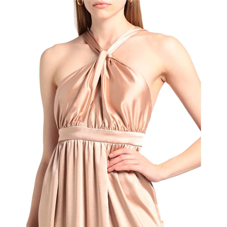 Robe en polyester rose