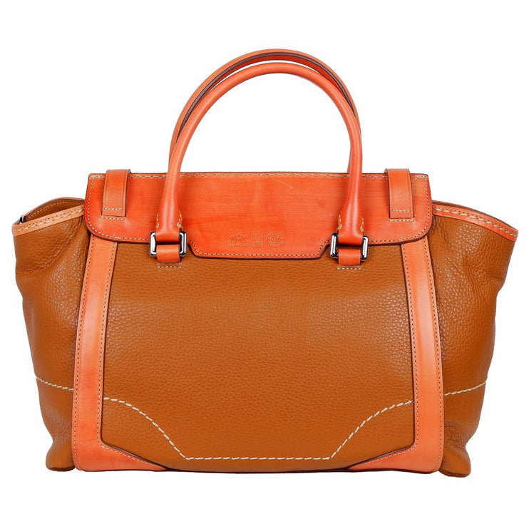 Bolso de piel naranja