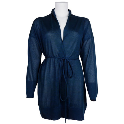 Robe de viscose bleu