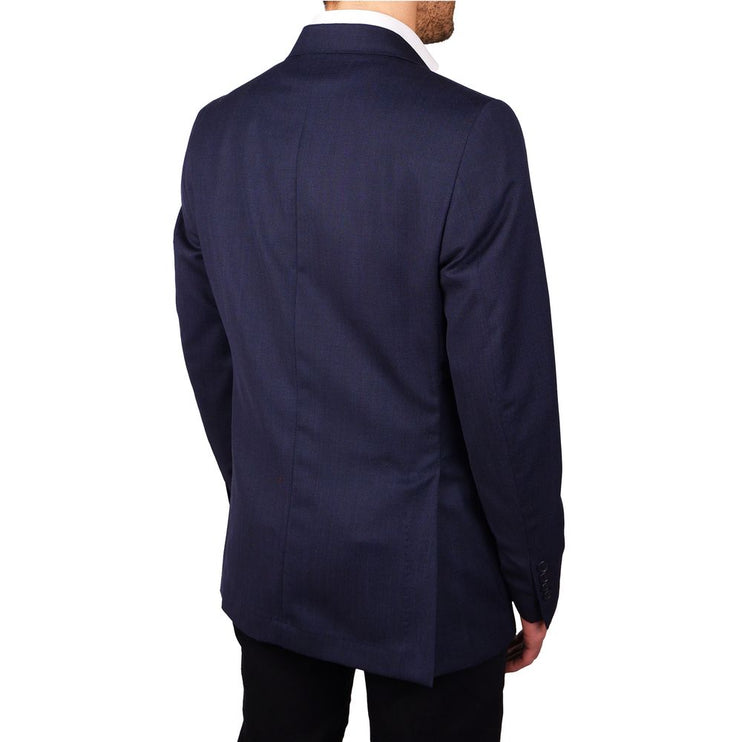 Blazer vergine en laine bleue