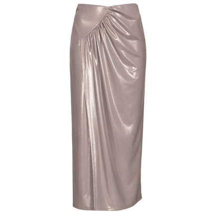 Beige polyester rok