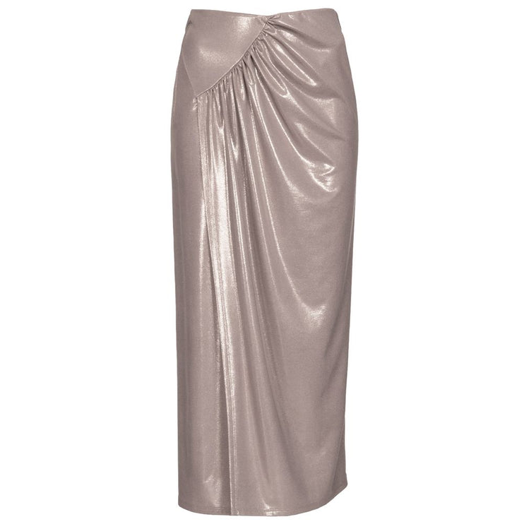 Beige polyester rok