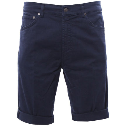 Chique donkerblauwe rek katoen shorts