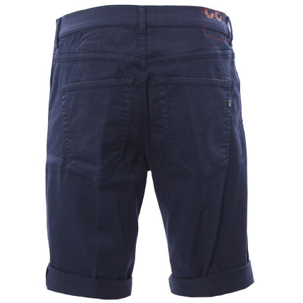 Chique donkerblauwe rek katoen shorts