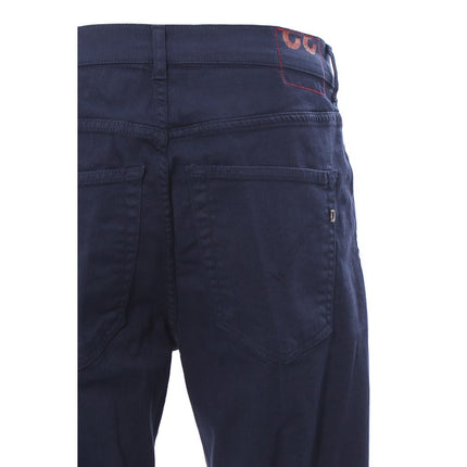 Chique donkerblauwe rek katoen shorts