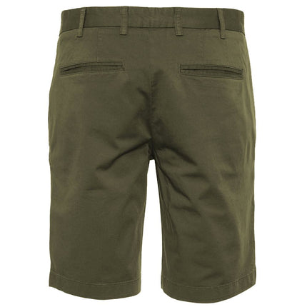 Elegante beige Bermuda -shorts met logo -patch