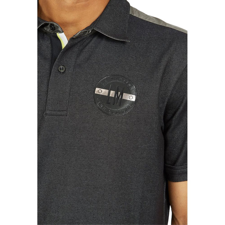 Polo mélange de coton élégant avec logo