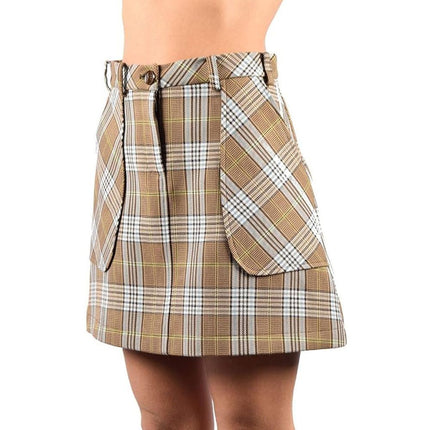 Chique tartan katoenen blend mini rok