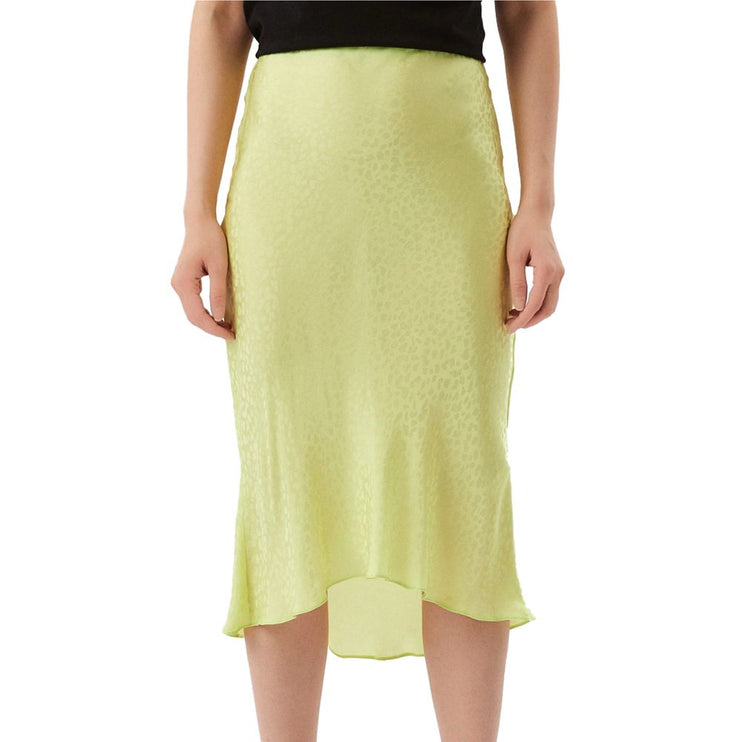 Elegante gevlekte groene midi rok